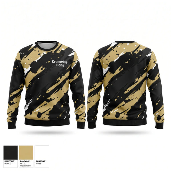Crew Neck Sweatshirt, Crossville Lions, Baseball, Teamtime, Team time, sublimation, custom sports apparel, team uniforms, spirit wear, spiritwear, sports uniforms, custom shirts, team store, custom team store, fundraiser sports, apparel fundraiser