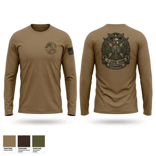 Long Sleeve Performance Shirt, 1-206 HHB, Army, Teamtime, Team time, sublimation, custom sports apparel, team uniforms, spirit wear, spiritwear, sports uniforms, custom shirts, team store, custom team store, fundraiser sports, apparel fundraiser