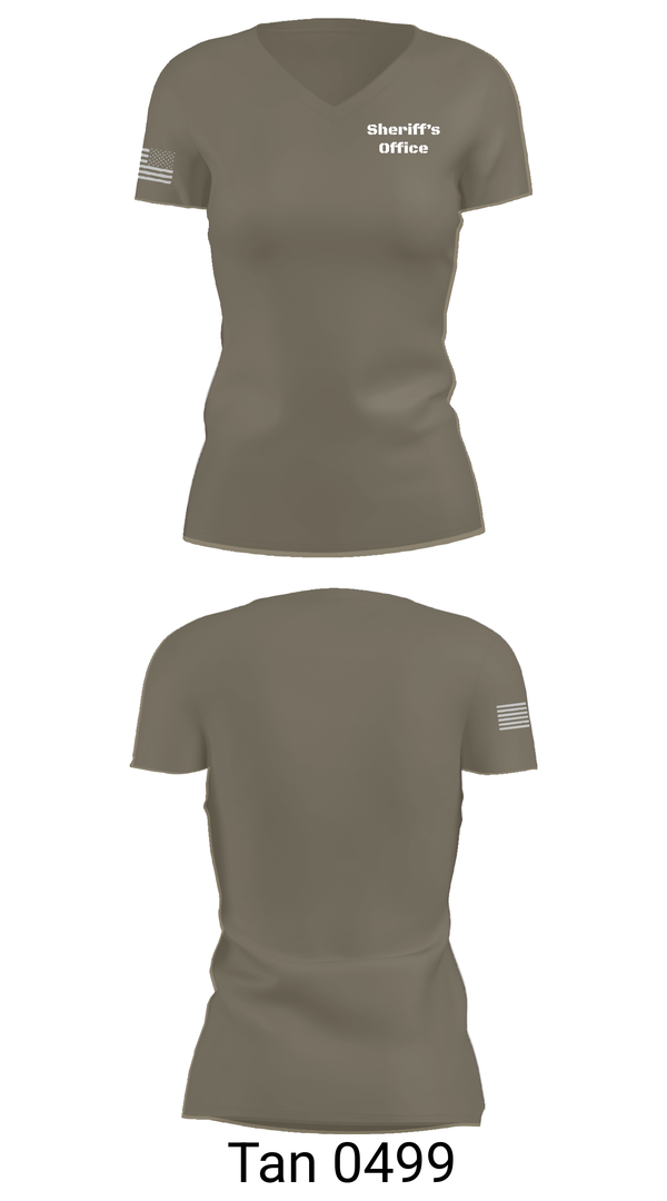Womens Short Sleeve Vneck Shirt, Sheriff’s Office, Police, Teamtime, Team time, sublimation, custom sports apparel, team uniforms, spirit wear, spiritwear, sports uniforms, custom shirts, team store, custom team store, fundraiser sports, apparel fundraiser