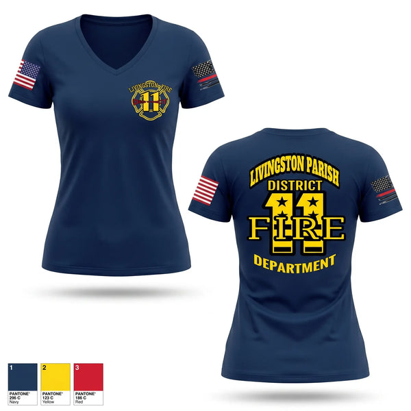 Womens Short Sleeve Vneck Shirt, LPFD 11, Fire Department, Teamtime, Team time, sublimation, custom sports apparel, team uniforms, spirit wear, spiritwear, sports uniforms, custom shirts, team store, custom team store, fundraiser sports, apparel fundraiser