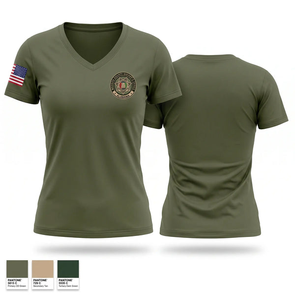 Womens Short Sleeve Vneck Shirt, Madison County Sheriff's Office, Police, Teamtime, Team time, sublimation, custom sports apparel, team uniforms, spirit wear, spiritwear, sports uniforms, custom shirts, team store, custom team store, fundraiser sports, apparel fundraiser