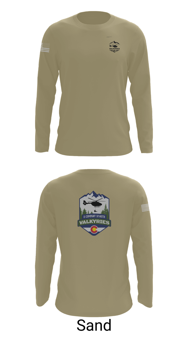 Long Sleeve Performance Shirt, D Co 3-140th AVN, National Guard, Teamtime, Team time, sublimation, custom sports apparel, team uniforms, spirit wear, spiritwear, sports uniforms, custom shirts, team store, custom team store, fundraiser sports, apparel fundraiser