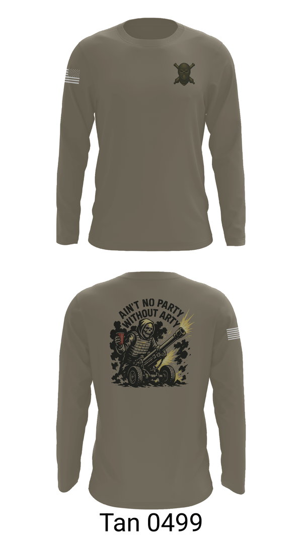 Long Sleeve Performance Shirt, 2/11 Hotel battery, Marines, Teamtime, Team time, sublimation, custom sports apparel, team uniforms, spirit wear, spiritwear, sports uniforms, custom shirts, team store, custom team store, fundraiser sports, apparel fundraiser