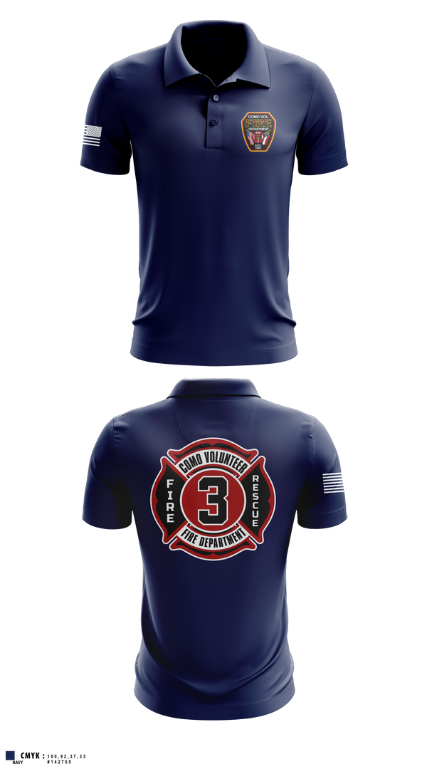 Short Sleeve Performance Polo, Como Volunteer Fire Department, Fire Department, Teamtime, Team time, sublimation, custom sports apparel, team uniforms, spirit wear, spiritwear, sports uniforms, custom shirts, team store, custom team store, fundraiser sports, apparel fundraiser
