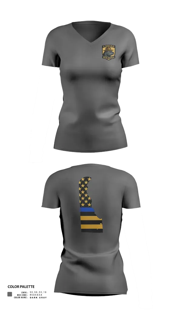 Womens Short Sleeve Vneck Shirt, C-Squad, Police, Teamtime, Team time, sublimation, custom sports apparel, team uniforms, spirit wear, spiritwear, sports uniforms, custom shirts, team store, custom team store, fundraiser sports, apparel fundraiser