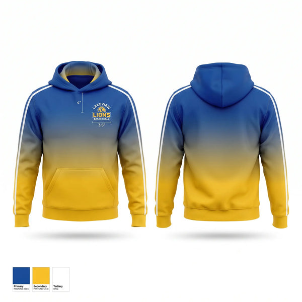 Hoodie, Lakeview Lions, Women's Basketball, Teamtime, Team time, sublimation, custom sports apparel, team uniforms, spirit wear, spiritwear, sports uniforms, custom shirts, team store, custom team store, fundraiser sports, apparel fundraiser
