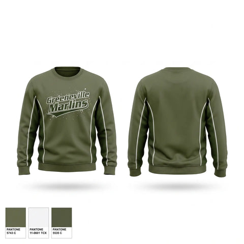 Crew Neck Sweatshirt, Greeneville Marlins, Baseball, Teamtime, Team time, sublimation, custom sports apparel, team uniforms, spirit wear, spiritwear, sports uniforms, custom shirts, team store, custom team store, fundraiser sports, apparel fundraiser