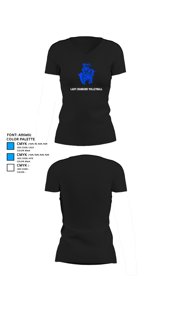 Womens Short Sleeve Vneck Shirt, Lady Chargers Volleyball, Women's Volleyball, Teamtime, Team time, sublimation, custom sports apparel, team uniforms, spirit wear, spiritwear, sports uniforms, custom shirts, team store, custom team store, fundraiser sports, apparel fundraiser