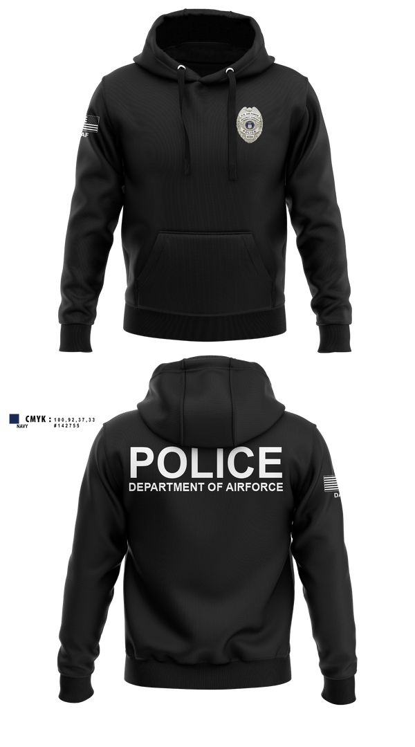 Hoodie, DEPARTMENT OF AIRFORCE, Police, Teamtime, Team time, sublimation, custom sports apparel, team uniforms, spirit wear, spiritwear, sports uniforms, custom shirts, team store, custom team store, fundraiser sports, apparel fundraiser