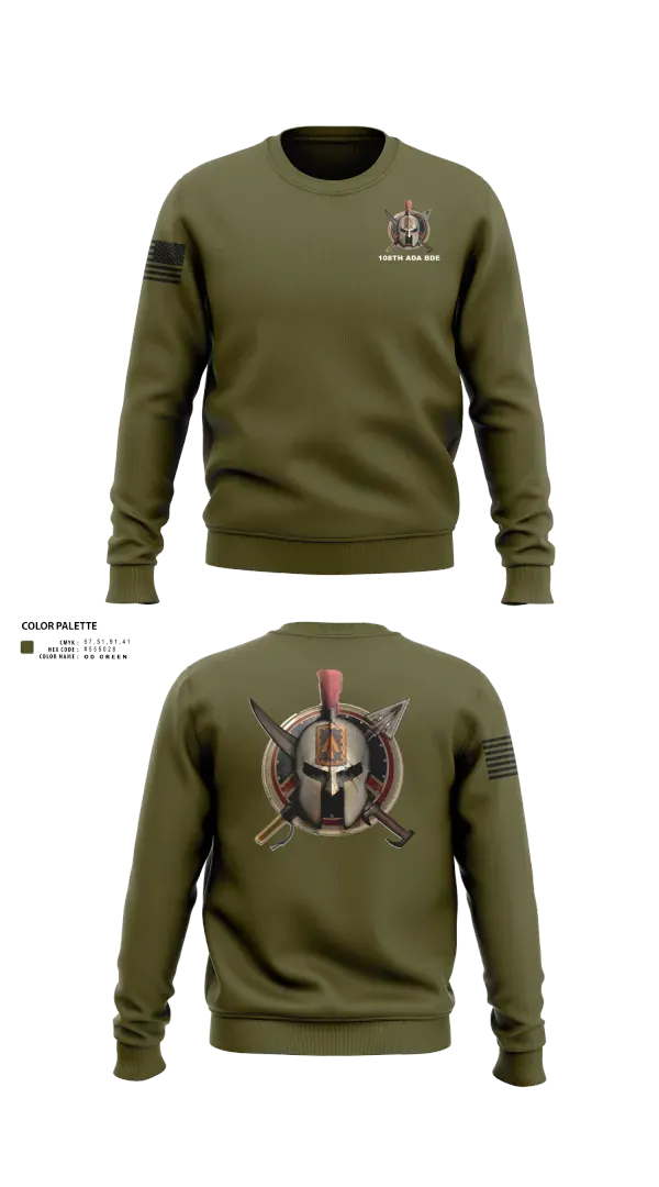 Crew Neck Sweatshirt, 108th Air Defense Artillery Brigade, Army, Teamtime, Team time, sublimation, custom sports apparel, team uniforms, spirit wear, spiritwear, sports uniforms, custom shirts, team store, custom team store, fundraiser sports, apparel fundraiser