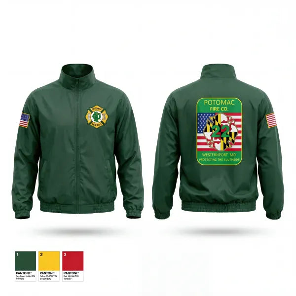 Windbreaker, Potomac Fire Company #2, Fire Department, Teamtime, Team time, sublimation, custom sports apparel, team uniforms, spirit wear, spiritwear, sports uniforms, custom shirts, team store, custom team store, fundraiser sports, apparel fundraiser