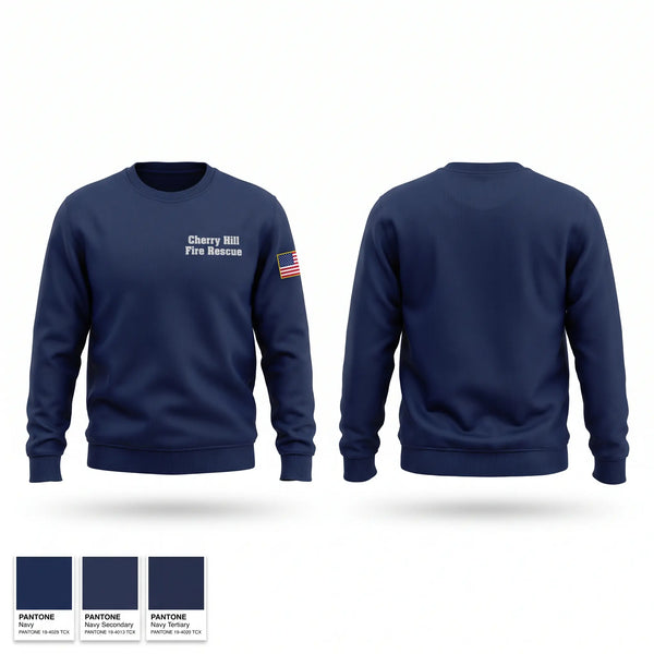 Crew Neck Sweatshirt, Cherry Hill Fire & Rescue, Fire Department, Teamtime, Team time, sublimation, custom sports apparel, team uniforms, spirit wear, spiritwear, sports uniforms, custom shirts, team store, custom team store, fundraiser sports, apparel fundraiser
