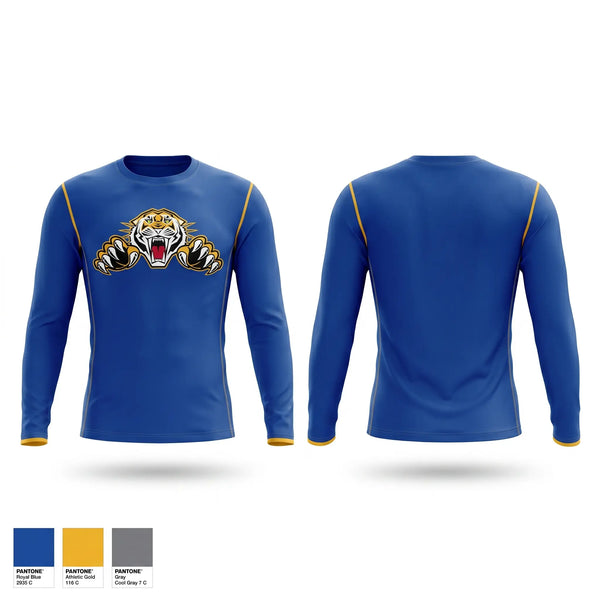 Long Sleeve Performance Shirt, Stringtown Tigers, Women's Basketball, Teamtime, Team time, sublimation, custom sports apparel, team uniforms, spirit wear, spiritwear, sports uniforms, custom shirts, team store, custom team store, fundraiser sports, apparel fundraiser