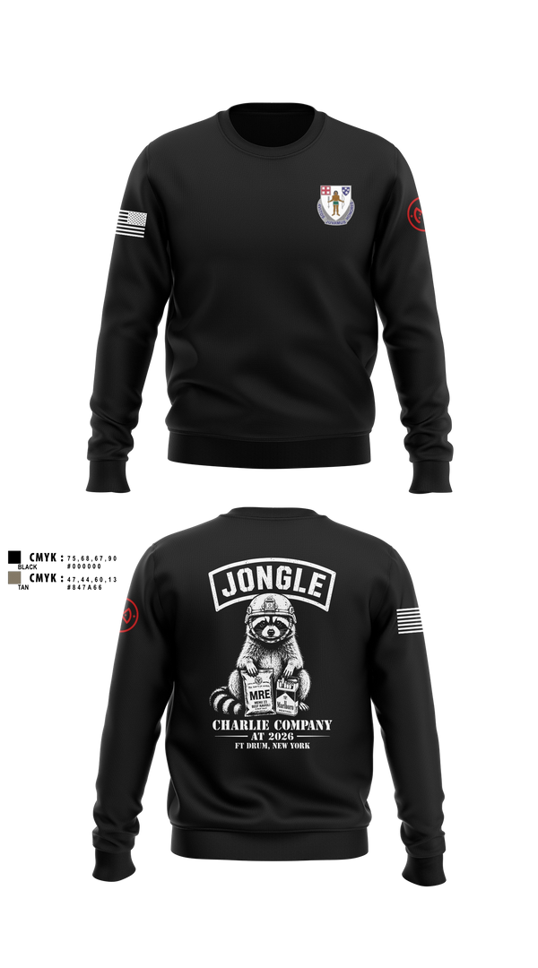 Crew Neck Sweatshirt, 1/182 1st Platoon, National Guard, Teamtime, Team time, sublimation, custom sports apparel, team uniforms, spirit wear, spiritwear, sports uniforms, custom shirts, team store, custom team store, fundraiser sports, apparel fundraiser