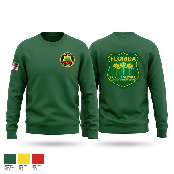 Crew Neck Sweatshirt, Florida Forest Service, Fire Department, Teamtime, Team time, sublimation, custom sports apparel, team uniforms, spirit wear, spiritwear, sports uniforms, custom shirts, team store, custom team store, fundraiser sports, apparel fundraiser