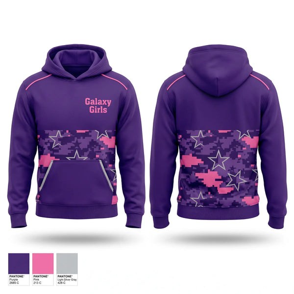 Hoodie, Galaxy Girls, Women's Soccer, Teamtime, Team time, sublimation, custom sports apparel, team uniforms, spirit wear, spiritwear, sports uniforms, custom shirts, team store, custom team store, fundraiser sports, apparel fundraiser