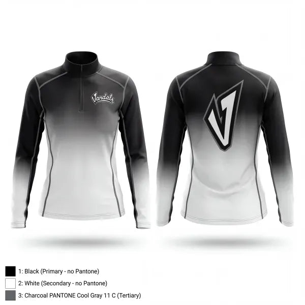 Quarter Zip Jacket, Midwest Vandals, Baseball, Teamtime, Team time, sublimation, custom sports apparel, team uniforms, spirit wear, spiritwear, sports uniforms, custom shirts, team store, custom team store, fundraiser sports, apparel fundraiser