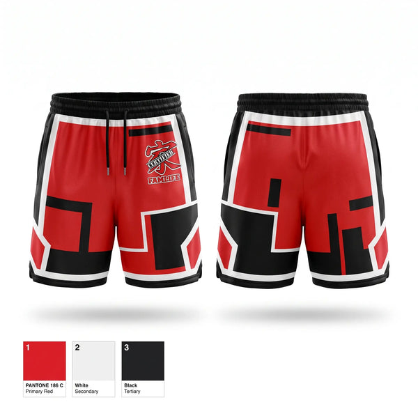 Mens Basketball Shorts, Certified Famlife, Men's Basketball, Teamtime, Team time, sublimation, custom sports apparel, team uniforms, spirit wear, spiritwear, sports uniforms, custom shirts, team store, custom team store, fundraiser sports, apparel fundraiser