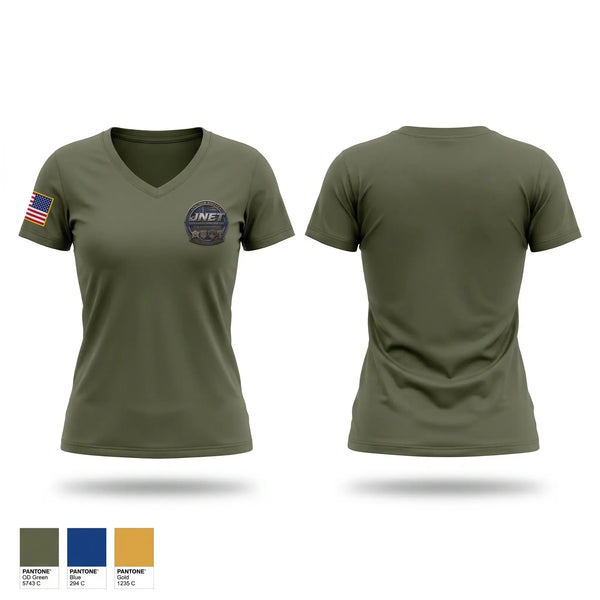 Womens Short Sleeve Vneck Shirt, JNET, Police, Teamtime, Team time, sublimation, custom sports apparel, team uniforms, spirit wear, spiritwear, sports uniforms, custom shirts, team store, custom team store, fundraiser sports, apparel fundraiser