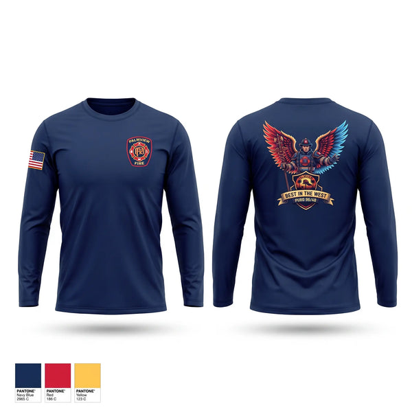 Long Sleeve Performance Shirt, Palmview, Fire Department, Teamtime, Team time, sublimation, custom sports apparel, team uniforms, spirit wear, spiritwear, sports uniforms, custom shirts, team store, custom team store, fundraiser sports, apparel fundraiser