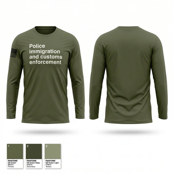 Long Sleeve Performance Shirt, Police - immigration and customs enforcement, Police, Teamtime, Team time, sublimation, custom sports apparel, team uniforms, spirit wear, spiritwear, sports uniforms, custom shirts, team store, custom team store, fundraiser sports, apparel fundraiser