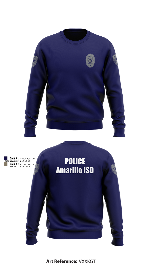 Crew Neck Sweatshirt, Amarillo ISD Police, Police, Teamtime, Team time, sublimation, custom sports apparel, team uniforms, spirit wear, spiritwear, sports uniforms, custom shirts, team store, custom team store, fundraiser sports, apparel fundraiser