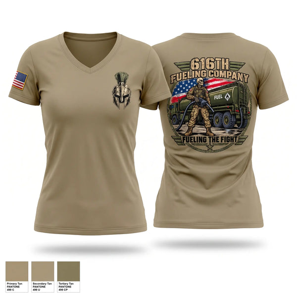 Womens Short Sleeve Vneck Shirt, 616th QM CO, Army, Teamtime, Team time, sublimation, custom sports apparel, team uniforms, spirit wear, spiritwear, sports uniforms, custom shirts, team store, custom team store, fundraiser sports, apparel fundraiser
