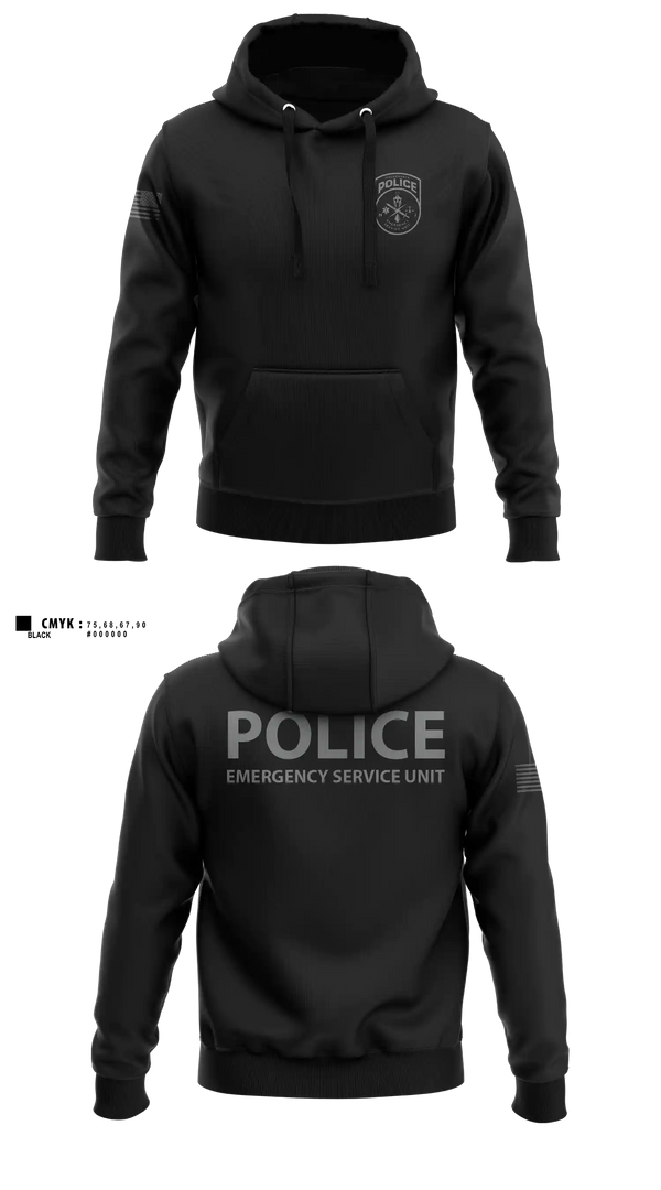 Hoodie, Hackensack Police Emergency Service Unit, Police, Teamtime, Team time, sublimation, custom sports apparel, team uniforms, spirit wear, spiritwear, sports uniforms, custom shirts, team store, custom team store, fundraiser sports, apparel fundraiser