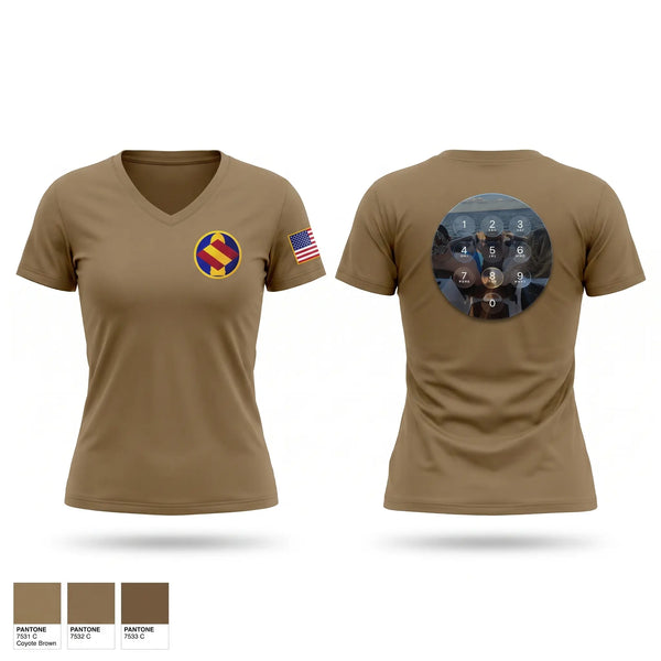 Womens Short Sleeve Vneck Shirt, 142nd, Army, Teamtime, Team time, sublimation, custom sports apparel, team uniforms, spirit wear, spiritwear, sports uniforms, custom shirts, team store, custom team store, fundraiser sports, apparel fundraiser