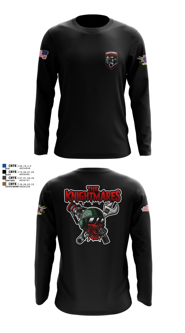 Long Sleeve Performance Shirt, 2-10 AHB Knighthawks, Spirit Store, Teamtime, Team time, sublimation, custom sports apparel, team uniforms, spirit wear, spiritwear, sports uniforms, custom shirts, team store, custom team store, fundraiser sports, apparel fundraiser