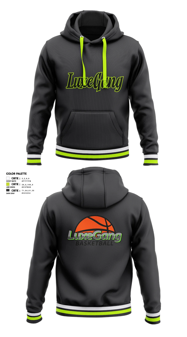 Hoodie, LuxeGang, Men's Basketball, Teamtime, Team time, sublimation, custom sports apparel, team uniforms, spirit wear, spiritwear, sports uniforms, custom shirts, team store, custom team store, fundraiser sports, apparel fundraiser