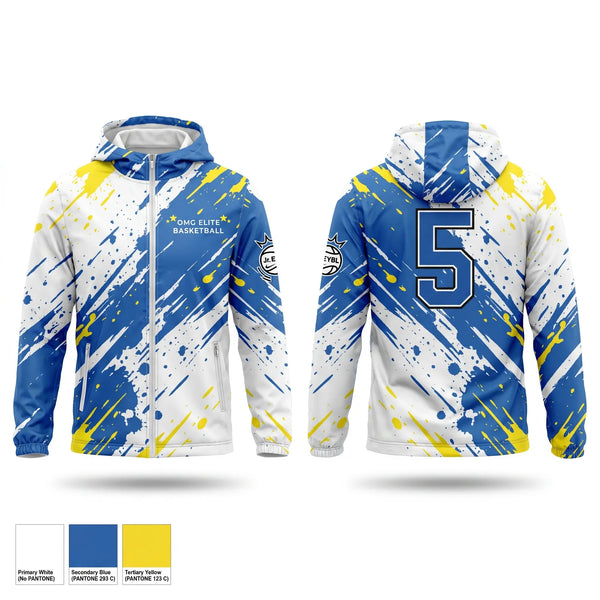 Windbreaker, OMG ELITE, Men's Basketball, Teamtime, Team time, sublimation, custom sports apparel, team uniforms, spirit wear, spiritwear, sports uniforms, custom shirts, team store, custom team store, fundraiser sports, apparel fundraiser