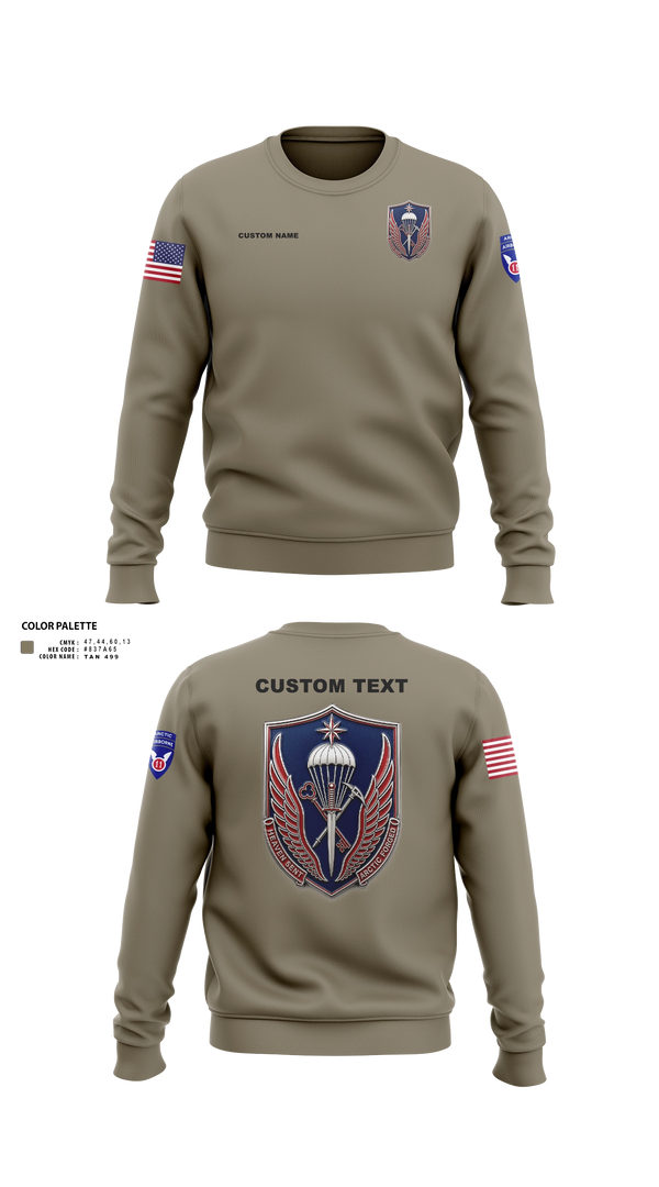 Crew Neck Sweatshirt, 11th ADSB, Army, Teamtime, Team time, sublimation, custom sports apparel, team uniforms, spirit wear, spiritwear, sports uniforms, custom shirts, team store, custom team store, fundraiser sports, apparel fundraiser