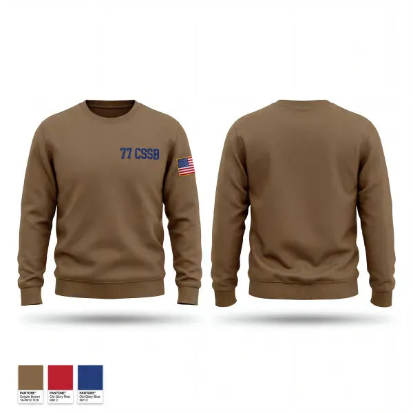 Crew Neck Sweatshirt, 77 CSSB, Army, Teamtime, Team time, sublimation, custom sports apparel, team uniforms, spirit wear, spiritwear, sports uniforms, custom shirts, team store, custom team store, fundraiser sports, apparel fundraiser
