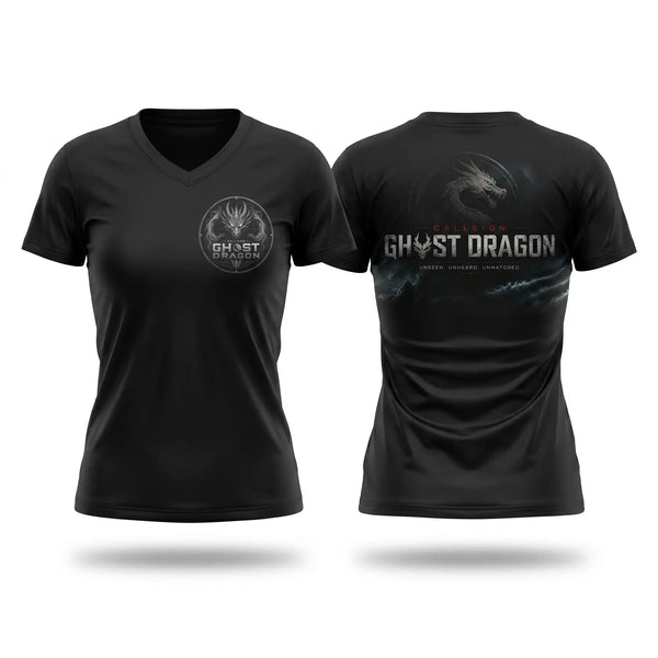 Womens Short Sleeve Vneck Shirt, CS: GhostDragon, , Teamtime, Team time, sublimation, custom sports apparel, team uniforms, spirit wear, spiritwear, sports uniforms, custom shirts, team store, custom team store, fundraiser sports, apparel fundraiser