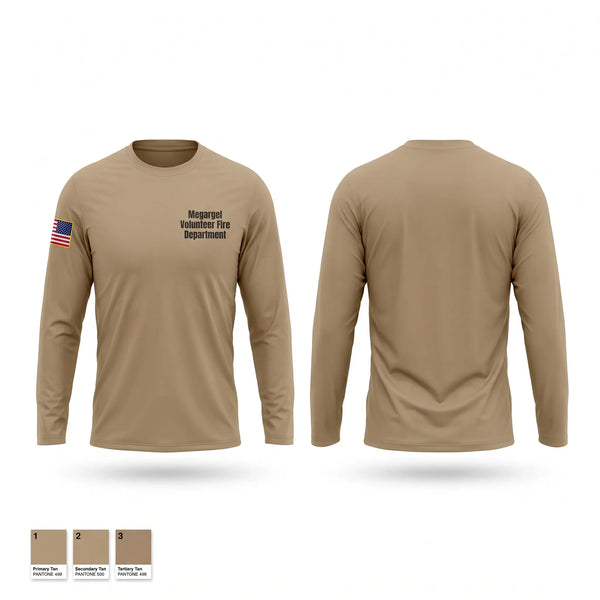 Long Sleeve Performance Shirt, Megargel Volunteer Fire Department, Fire Department, Teamtime, Team time, sublimation, custom sports apparel, team uniforms, spirit wear, spiritwear, sports uniforms, custom shirts, team store, custom team store, fundraiser sports, apparel fundraiser