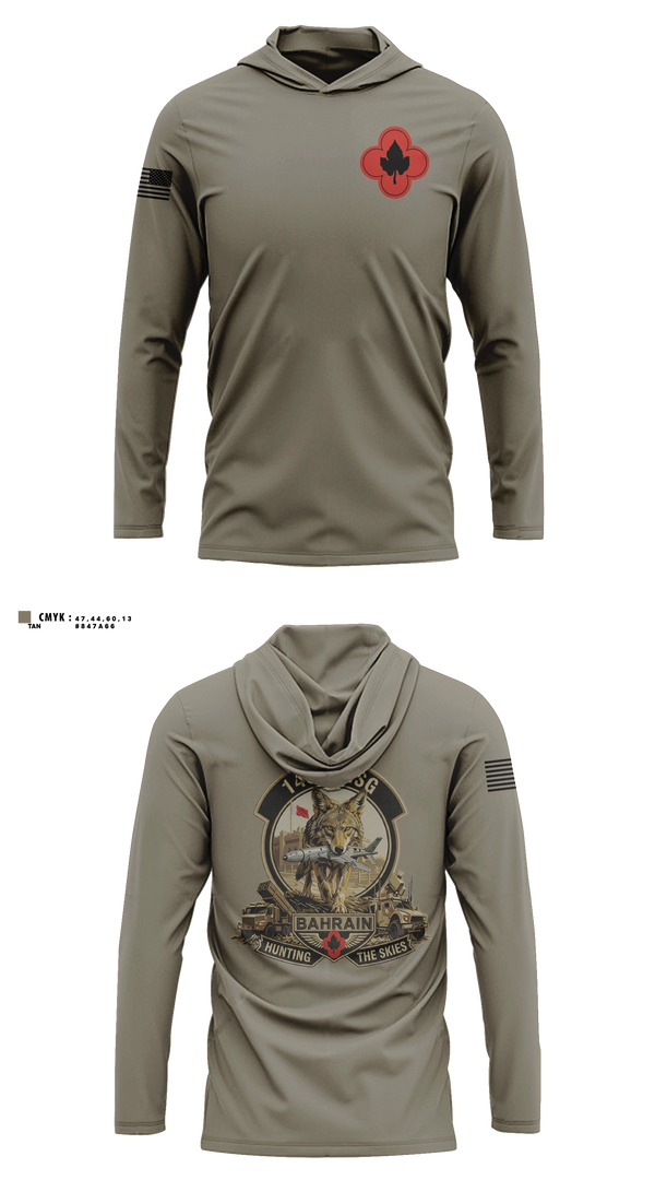 Long Sleeve hooded sunshirt, 143rd RSG (TF INTEGRATOR), Army, Teamtime, Team time, sublimation, custom sports apparel, team uniforms, spirit wear, spiritwear, sports uniforms, custom shirts, team store, custom team store, fundraiser sports, apparel fundraiser