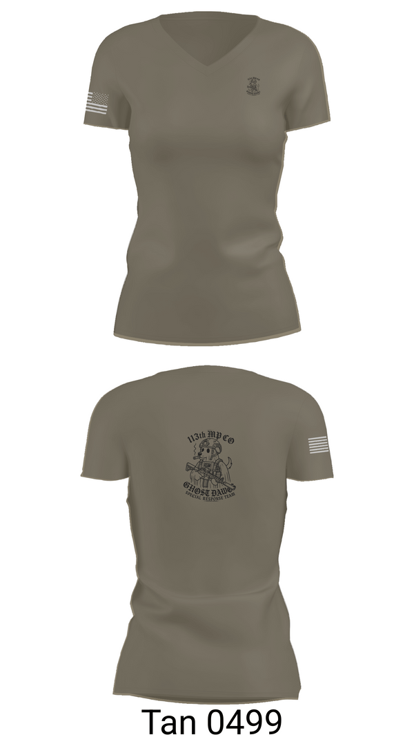 Womens Short Sleeve Vneck Shirt, 113MP SRT MS ARNG, Army, Teamtime, Team time, sublimation, custom sports apparel, team uniforms, spirit wear, spiritwear, sports uniforms, custom shirts, team store, custom team store, fundraiser sports, apparel fundraiser
