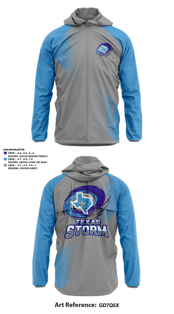 Windbreaker, Texas Storm, Softball, Teamtime, Team time, sublimation, custom sports apparel, team uniforms, spirit wear, spiritwear, sports uniforms, custom shirts, team store, custom team store, fundraiser sports, apparel fundraiser