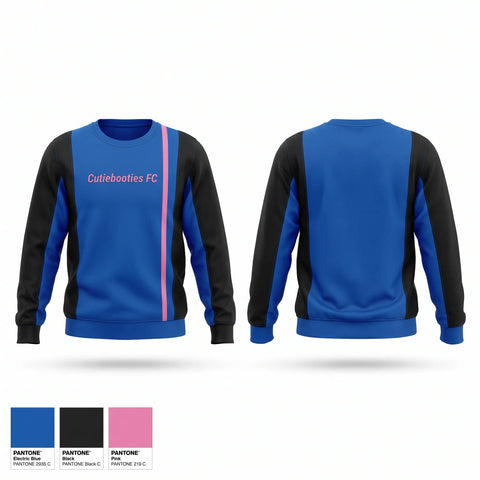 Crew Neck Sweatshirt, Cutiebooties FC, Men's Soccer, Teamtime, Team time, sublimation, custom sports apparel, team uniforms, spirit wear, spiritwear, sports uniforms, custom shirts, team store, custom team store, fundraiser sports, apparel fundraiser