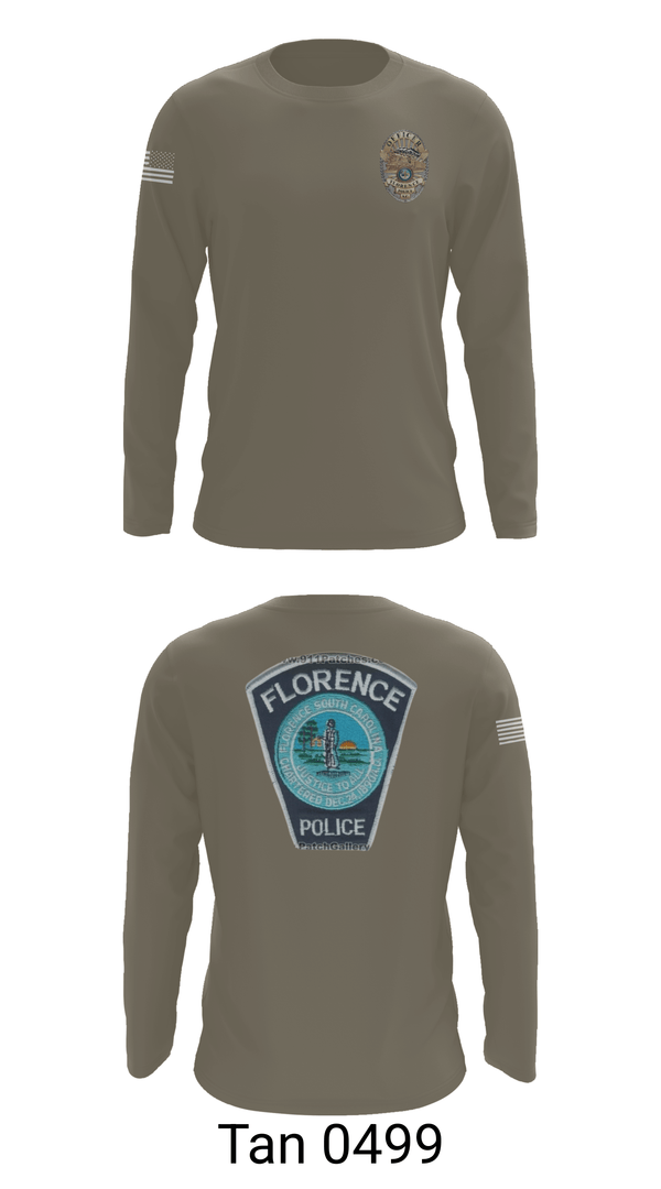 Long Sleeve Performance Shirt, Florence Police Department, Police, Teamtime, Team time, sublimation, custom sports apparel, team uniforms, spirit wear, spiritwear, sports uniforms, custom shirts, team store, custom team store, fundraiser sports, apparel fundraiser