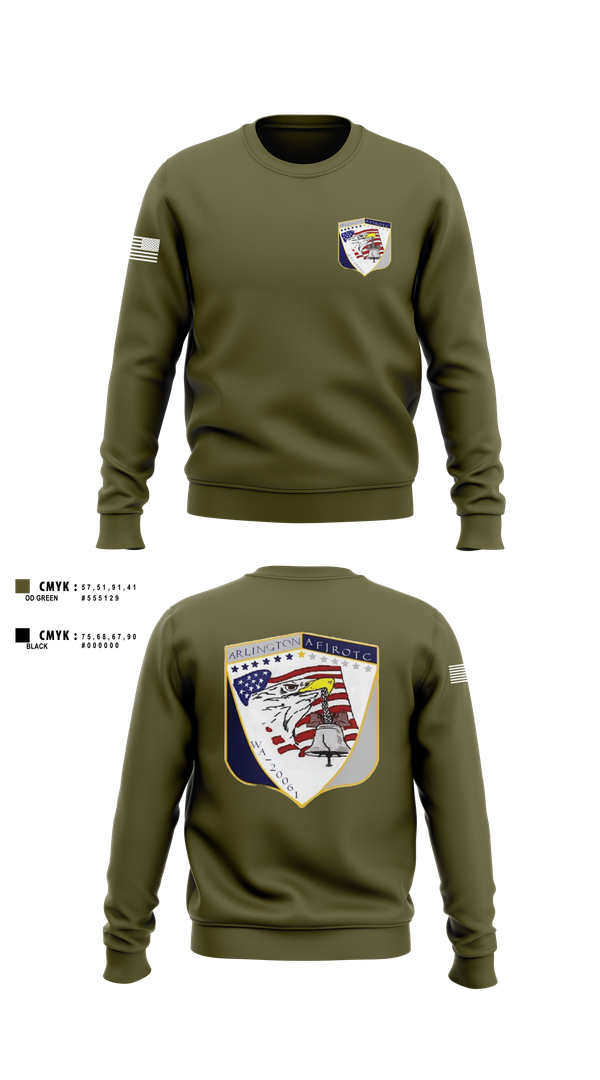 Crew Neck Sweatshirt, 61st eagle squadron, , Teamtime, Team time, sublimation, custom sports apparel, team uniforms, spirit wear, spiritwear, sports uniforms, custom shirts, team store, custom team store, fundraiser sports, apparel fundraiser
