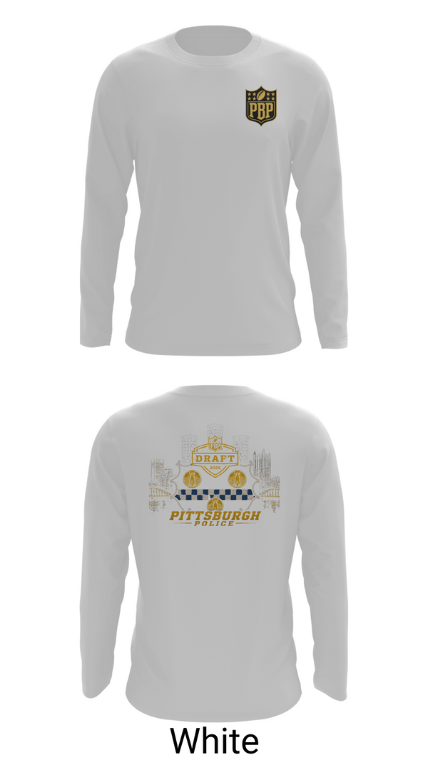 Long Sleeve Performance Shirt, Pittsburgh Police NFL Draft 2026, Police, Teamtime, Team time, sublimation, custom sports apparel, team uniforms, spirit wear, spiritwear, sports uniforms, custom shirts, team store, custom team store, fundraiser sports, apparel fundraiser