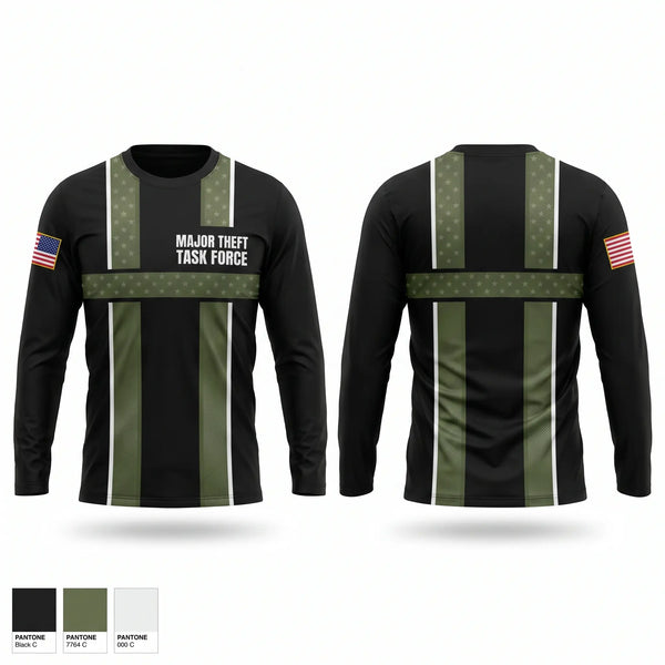 Long Sleeve Performance Shirt, Major Theft Task Force, Police, Teamtime, Team time, sublimation, custom sports apparel, team uniforms, spirit wear, spiritwear, sports uniforms, custom shirts, team store, custom team store, fundraiser sports, apparel fundraiser