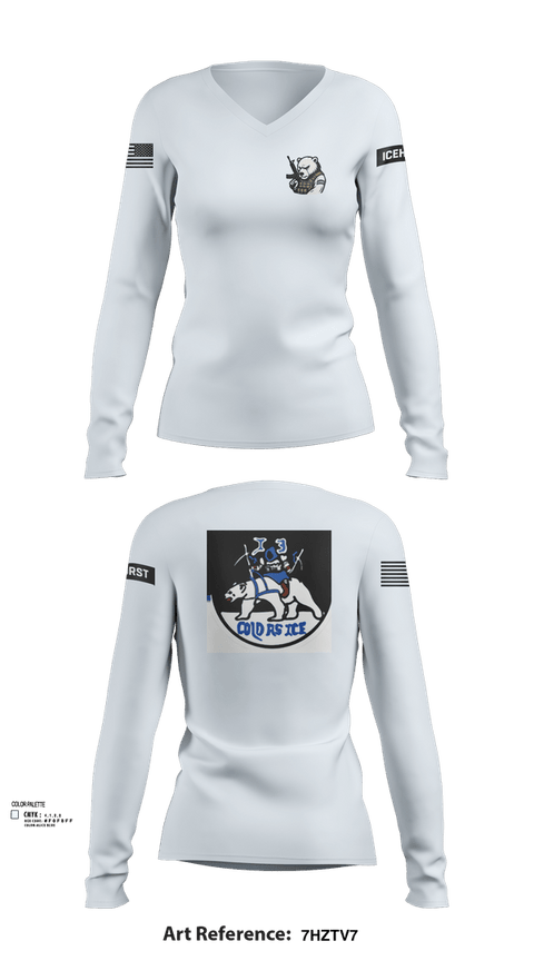 Womens Long Sleeve Vneck Shirt, Icehurst, , Teamtime, Team time, sublimation, custom sports apparel, team uniforms, spirit wear, spiritwear, sports uniforms, custom shirts, team store, custom team store, fundraiser sports, apparel fundraiser