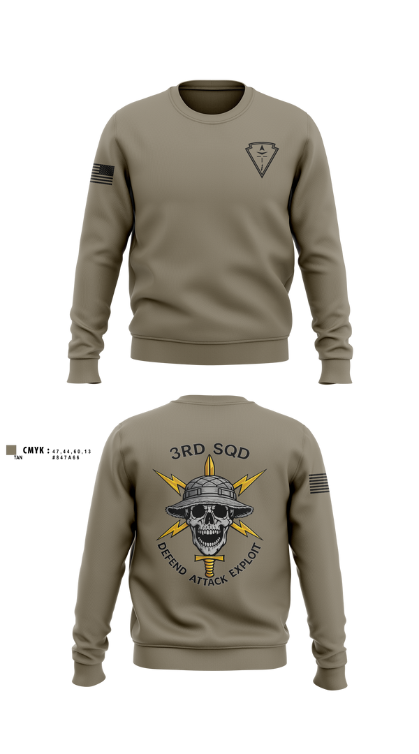 Crew Neck Sweatshirt, 3RD SQUAD, EW, MFRC, Army, Teamtime, Team time, sublimation, custom sports apparel, team uniforms, spirit wear, spiritwear, sports uniforms, custom shirts, team store, custom team store, fundraiser sports, apparel fundraiser