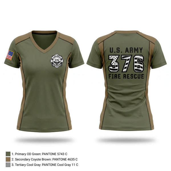 Womens Short Sleeve Vneck Shirt, 376, Army, Teamtime, Team time, sublimation, custom sports apparel, team uniforms, spirit wear, spiritwear, sports uniforms, custom shirts, team store, custom team store, fundraiser sports, apparel fundraiser