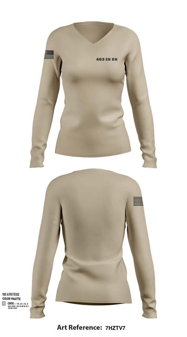 Womens Long Sleeve Vneck Shirt, 463 EN BN, , Teamtime, Team time, sublimation, custom sports apparel, team uniforms, spirit wear, spiritwear, sports uniforms, custom shirts, team store, custom team store, fundraiser sports, apparel fundraiser
