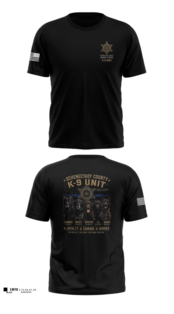 Old School Cotton Feel Shirt, Schenectady County Sheriff K9, Police, Teamtime, Team time, sublimation, custom sports apparel, team uniforms, spirit wear, spiritwear, sports uniforms, custom shirts, team store, custom team store, fundraiser sports, apparel fundraiser