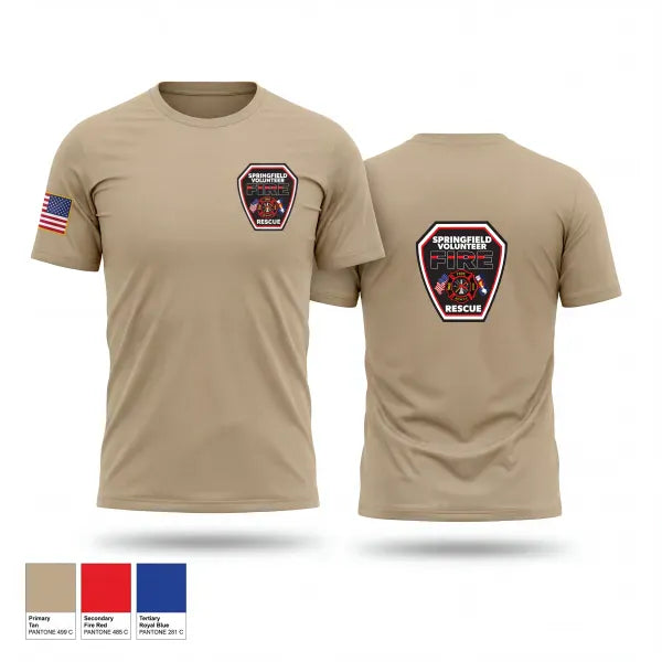 Short Sleeve Performance Shirt, Springfield Volunteer Fire Dept., Fire Department, Teamtime, Team time, sublimation, custom sports apparel, team uniforms, spirit wear, spiritwear, sports uniforms, custom shirts, team store, custom team store, fundraiser sports, apparel fundraiser